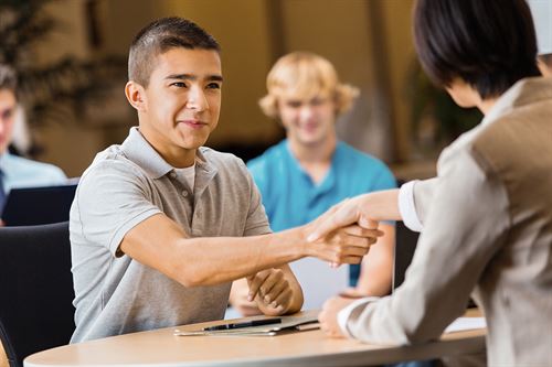 students smiling